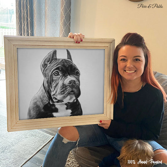 Dog Charcoal Drawing