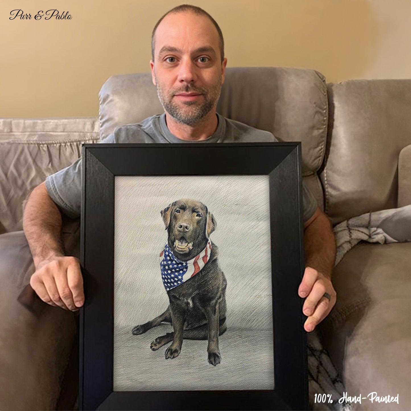 Dog Colored Pencil Drawing