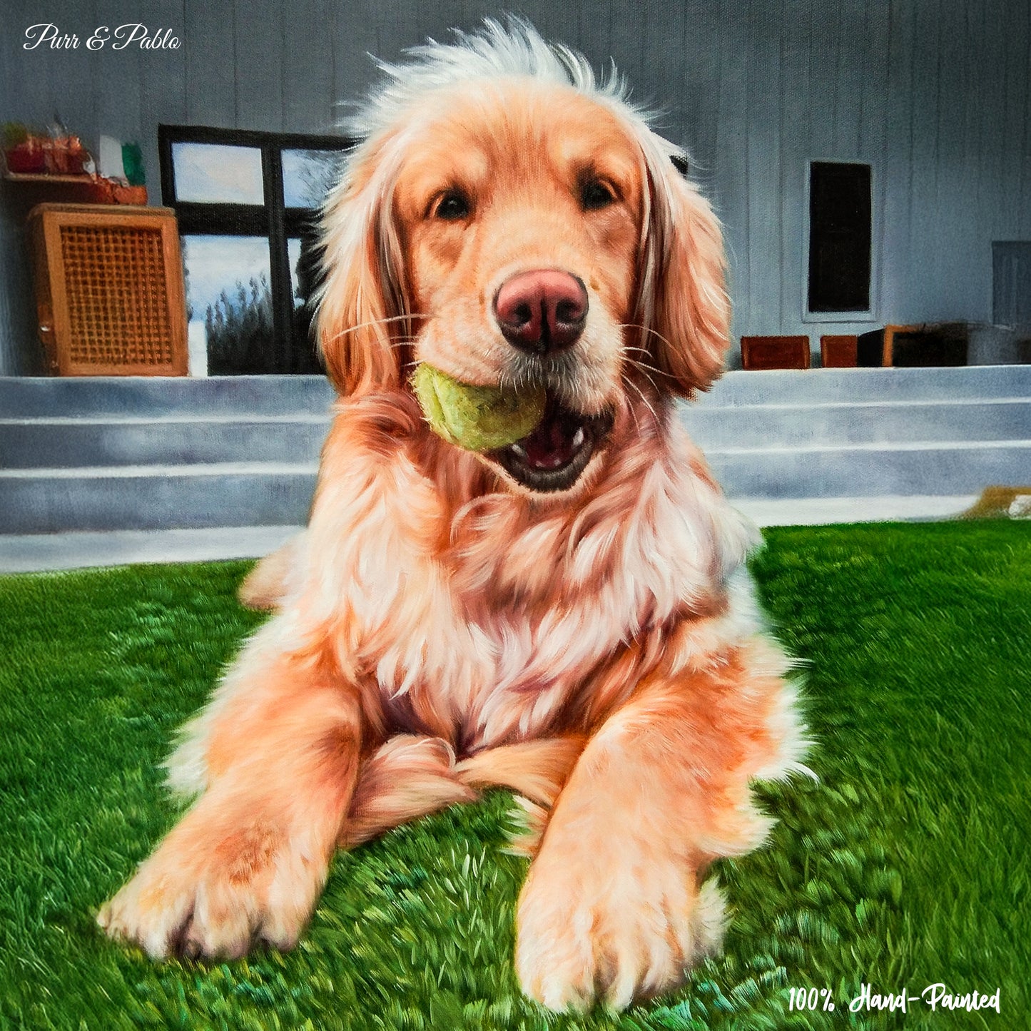 Dog Oil Painting